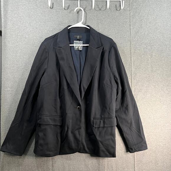 J Jason Wu Women Formal Top Blazer Knit Ponte Blazer Black Size X-Large - Picture 1 of 10